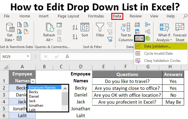 Jak Edytowa List Rozwijan W Programie Excel Kroki Edycji Listy Jak Edytowa List Rozwijan W Programie Excel Kroki Edycji Listy