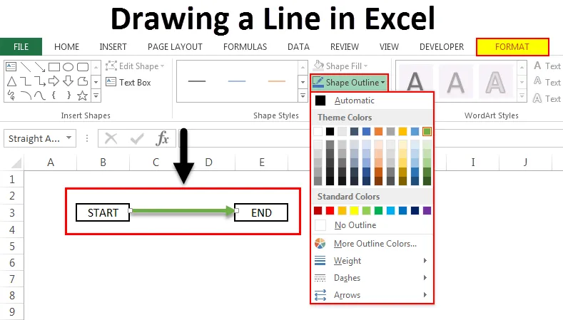 Een Lijn Tekenen In Excel Hoe Lijn Trekken In Excel met Voorbeelden Een Lijn Tekenen In Excel Hoe Lijn Trekken In Excel met Voorbeelden